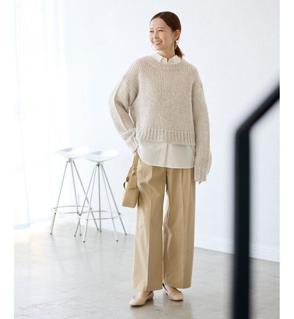 Rope&rsquo;Picnic「ラメリリーショートニットプルオーバー」|ニット・セーター|