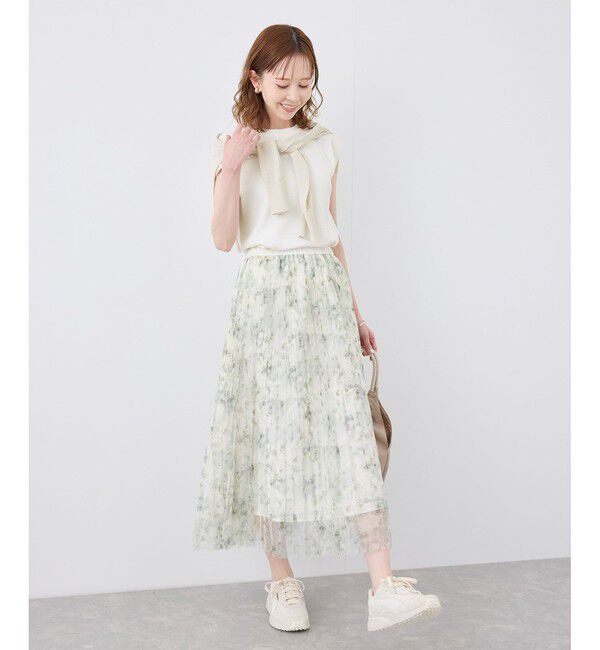 Rope&rsquo;Picnic「【UVカット・接触冷感・イージーケア】八方映えニット ゼロスリーブニットプルオーバー」|ニット・セーター|