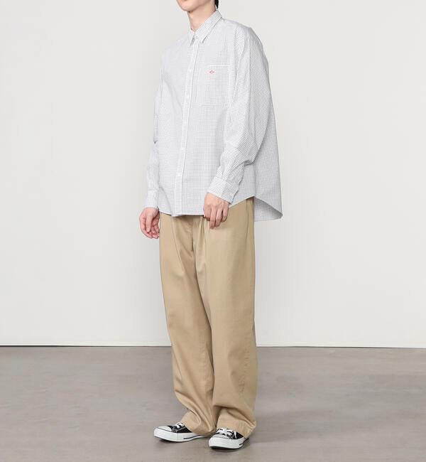 DANTON「DANTON | コットンタイプライター 長袖ワークシャツ MEN」|シャツ・ブラウス|