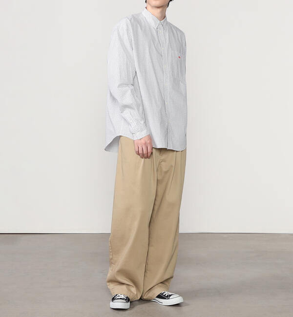 DANTON「DANTON | コットンタイプライター 長袖ワークシャツ MEN」|シャツ・ブラウス|