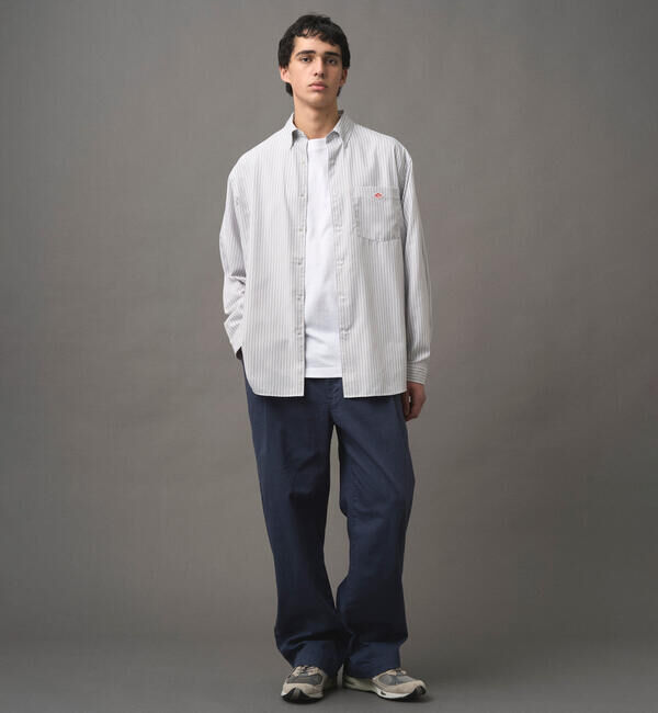 DANTON「DANTON | コットンタイプライター 長袖ワークシャツ MEN」|シャツ・ブラウス|