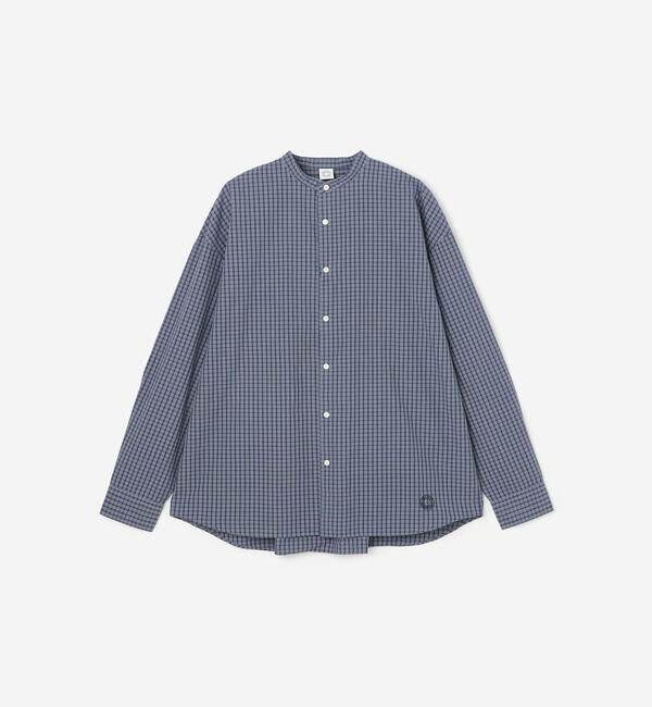 ORCIVAL「ORCIVAL | コットンワッシャー バンドカラーシャツ MEN」|シャツ・ブラウス|NAVY系1