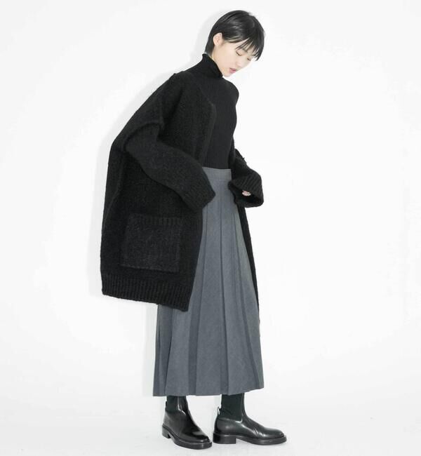  「eunoia | ロング ニットカーディガン WOMEN」|テーラードジャケット|