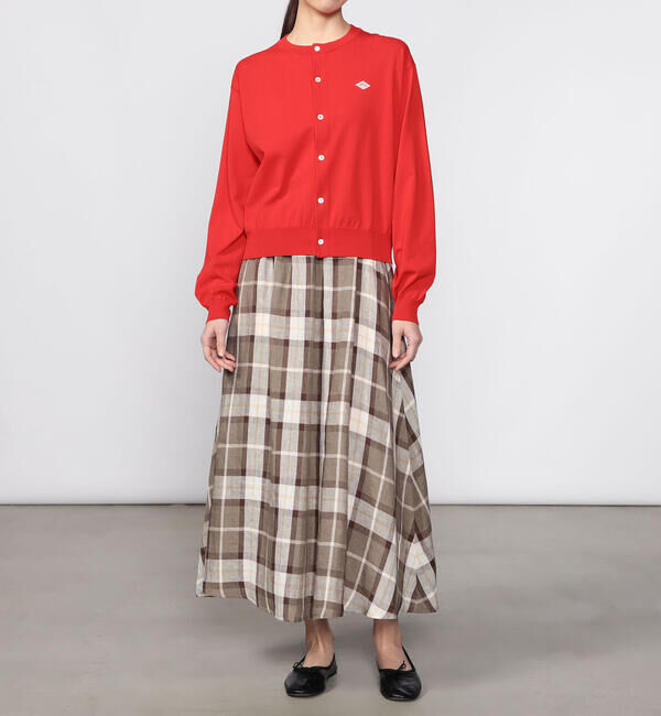 DANTON「DANTON | ジャージーニット クルーネック長袖カーディガン WOMEN」|ニット・セーター|