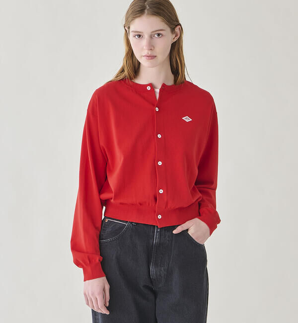 DANTON「DANTON | ジャージーニット クルーネック長袖カーディガン WOMEN」|ニット・セーター|