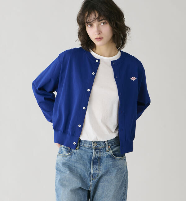 DANTON「DANTON | ジャージーニット クルーネック長袖カーディガン WOMEN」|ニット・セーター|