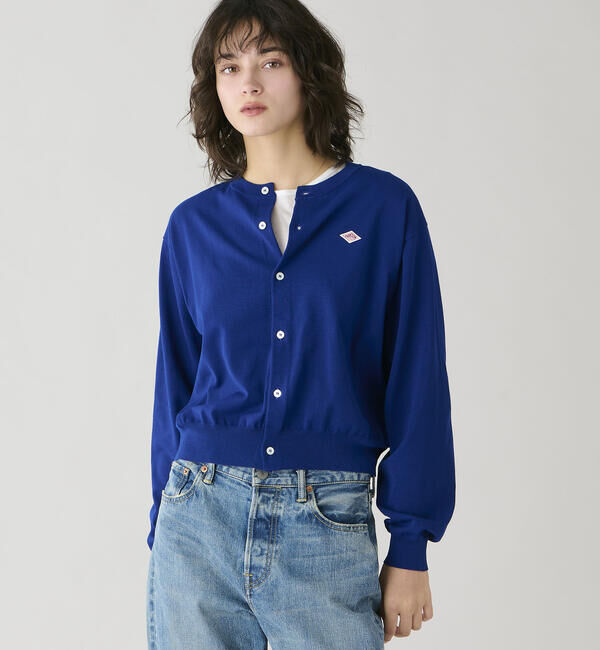 DANTON「DANTON | ジャージーニット クルーネック長袖カーディガン WOMEN」|ニット・セーター|