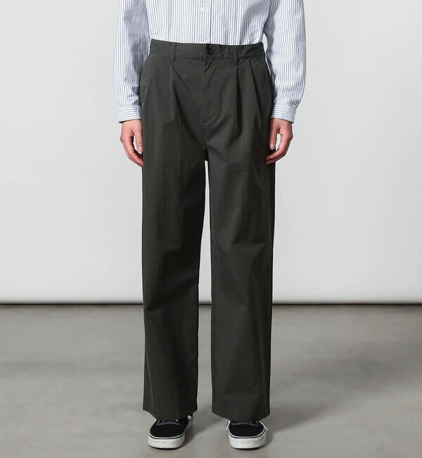 DANTON「DANTON | コットンナイロンツイル 2タックワイドイージーパンツ MEN」|チノ|