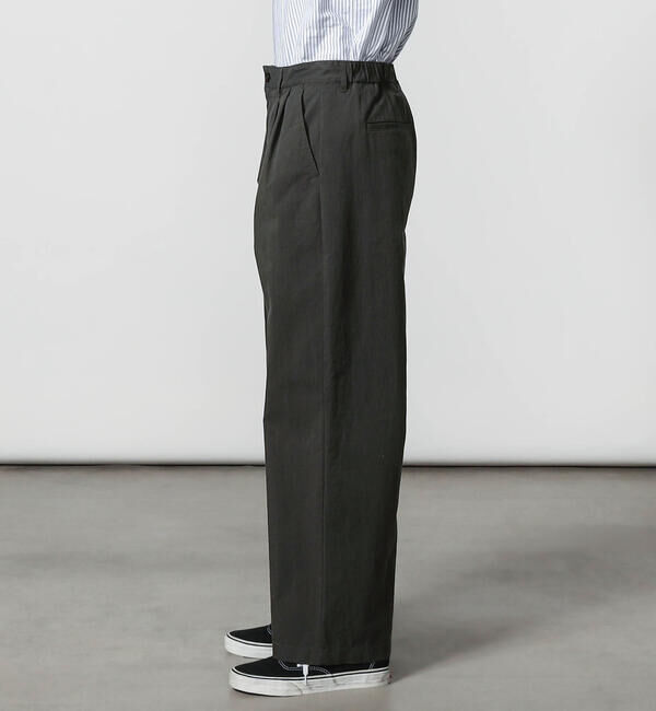 DANTON「DANTON | コットンナイロンツイル 2タックワイドイージーパンツ MEN」|チノ|