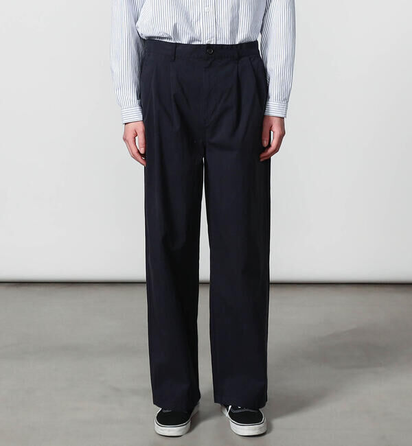 DANTON「DANTON | コットンナイロンツイル 2タックワイドイージーパンツ MEN」|チノ|