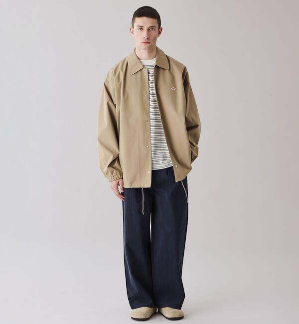 DANTON「DANTON | コットンナイロンツイル 2タックワイドイージーパンツ MEN」|チノ|