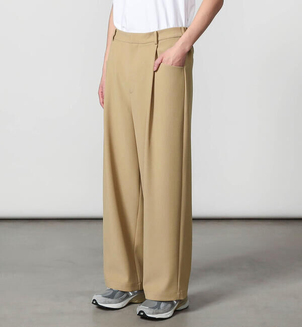 GYMPHLEX「Gymphlex | タック ワイドイージーパンツ MEN」|チノ|