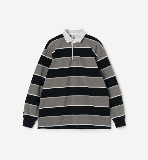  「BARBARIAN | 〈別注〉コットン フェードラグビーシャツ MEN」|Tシャツ・カットソー|BLACK系1