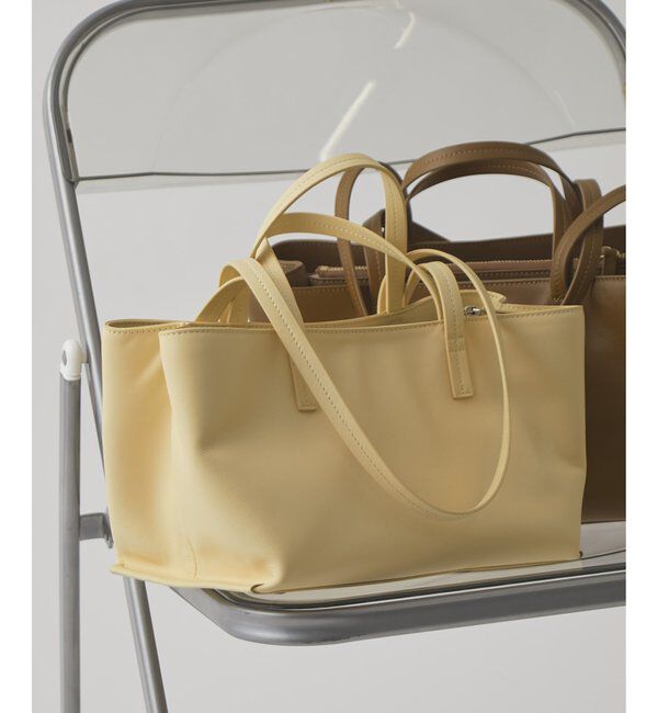 Hoaw.「【Hoaw.】WIDE HANDBAG S」|トートバッグ|レモンイエロー
