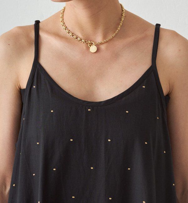  「【INDIA】刺繍ティアードキャミワンピース」|ワンピース|