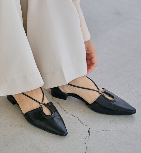  「クロスストラップフラットシューズ」|その他|