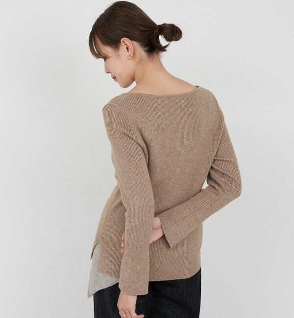  「【4色展開】アシンメトリーリブニット」|ニット・セーター|