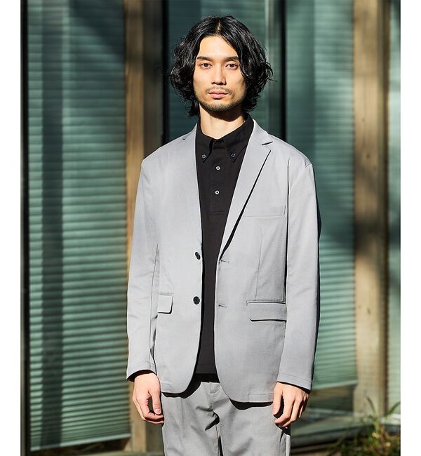 ABAHOUSE「【セットアップ対応】COOL DRY TOUCH ジャケット /接触冷感 /吸水」|テーラードジャケット|グレー