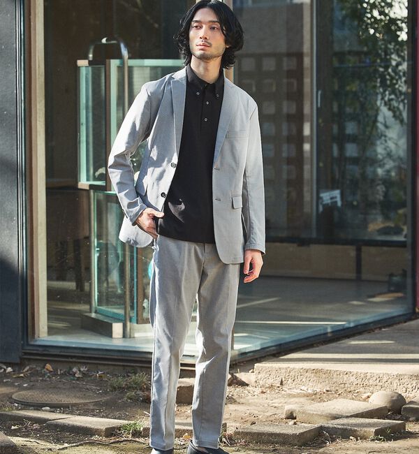 ABAHOUSE「【セットアップ対応】COOL DRY TOUCH ジャケット /接触冷感 /吸水」|テーラードジャケット|