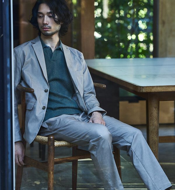 ABAHOUSE「【セットアップ対応】COOL DRY TOUCH ジャケット /接触冷感 /吸水」|テーラードジャケット|