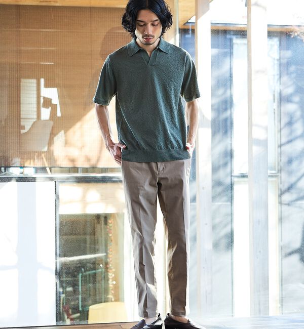 ABAHOUSE「【セットアップ対応】COOL DRY TOUCH イージースラックス /接触冷感」|スラックス|