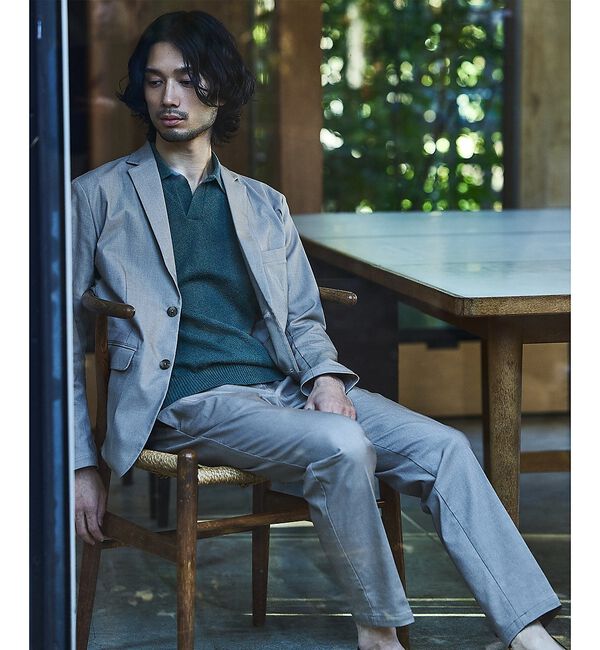 ABAHOUSE「【上下2点SET】COOL DRY TOUCH セットアップ/スーツ ジャケット」|スーツ|ベージュ