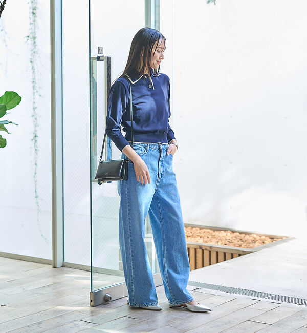 Rouge vif「カラースキームポロニットプルオーバー」|ニット・セーター|