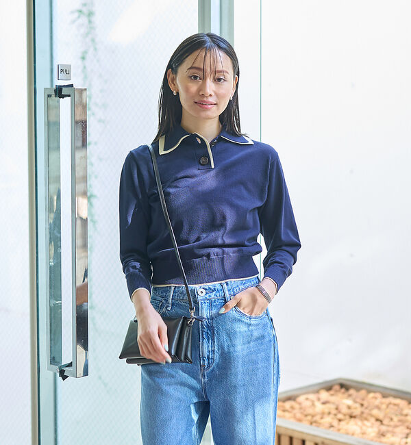 Rouge vif「カラースキームポロニットプルオーバー」|ニット・セーター|