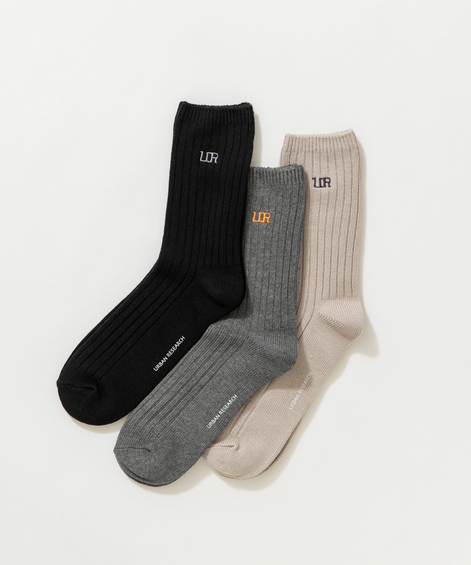 URBAN RESEARCH「『UR TECH』ロングリブ刺繍ソックス」|ソックス|