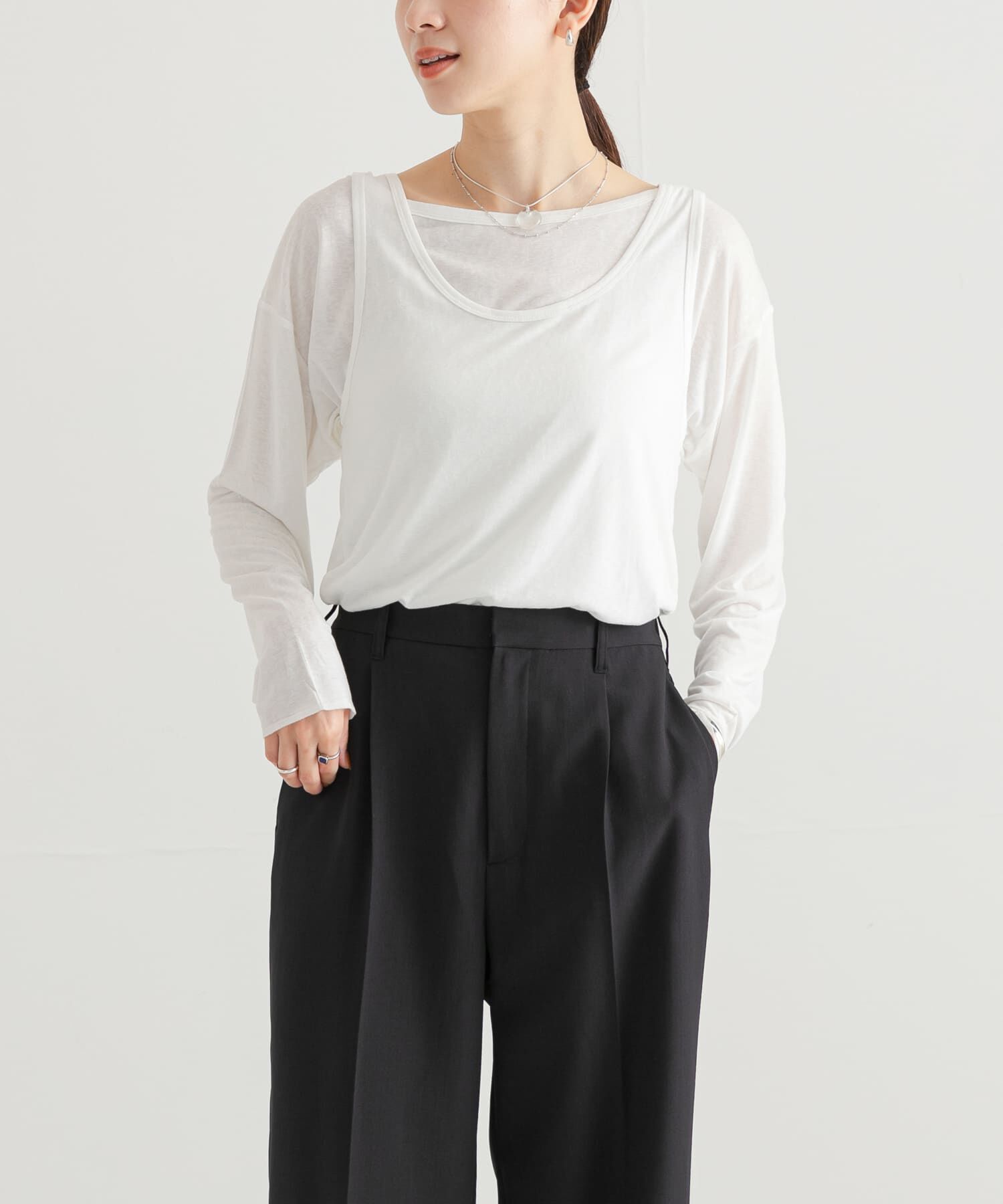 URBAN RESEARCH「ルーズシアーカットソー」|Tシャツ・カットソー|オフホワイト