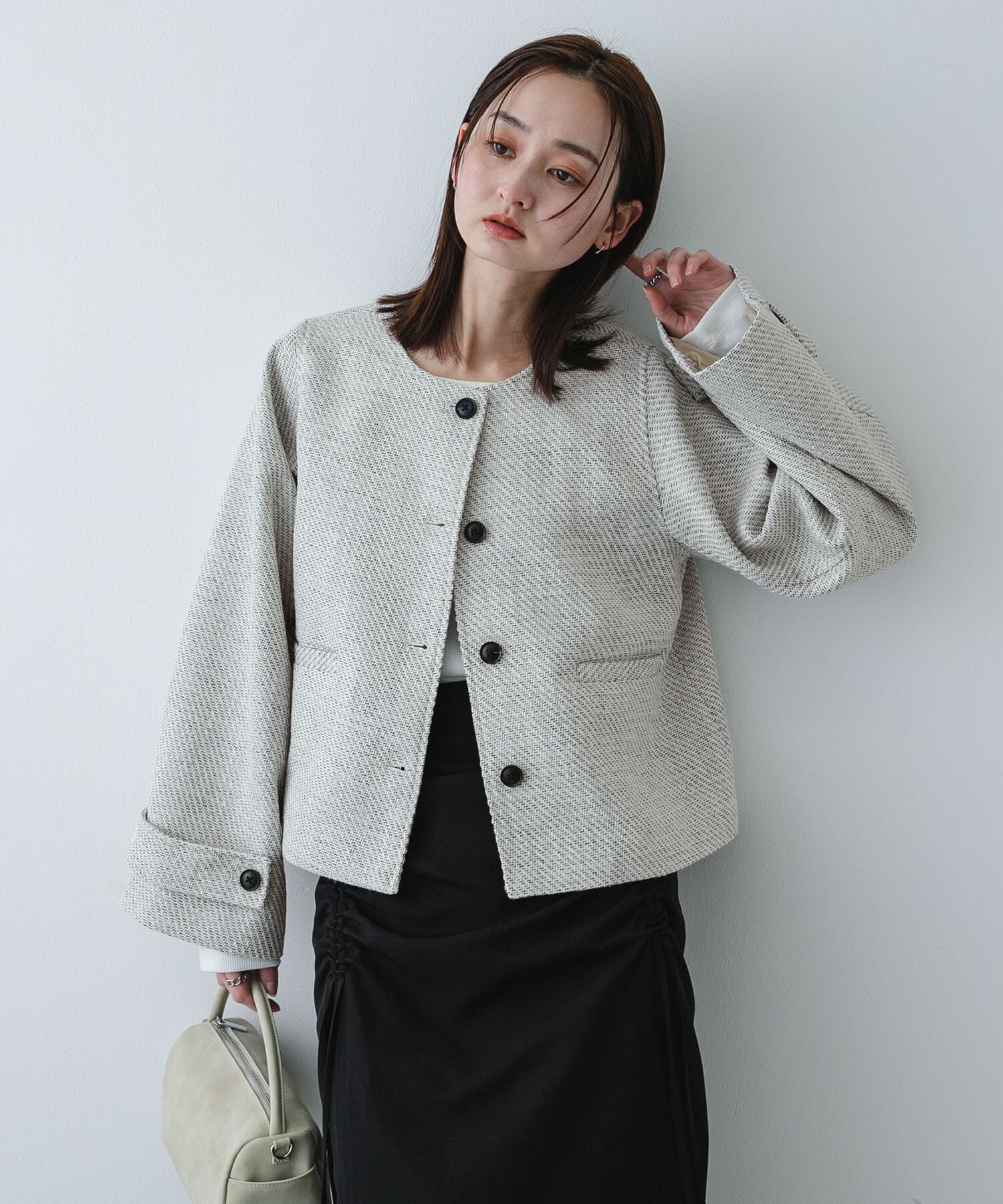 SENSE OF PLACE by URBAN RESEARCH「ツイードノーカラージャケット」|ノーカラージャケット|