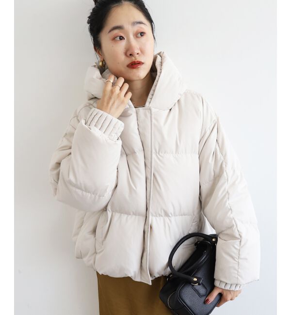  「プリーツレイヤードフードショートダウン」|ダウン|