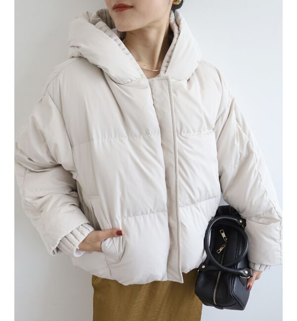  「プリーツレイヤードフードショートダウン」|ダウン|