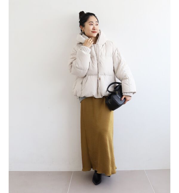  「プリーツレイヤードフードショートダウン」|ダウン|