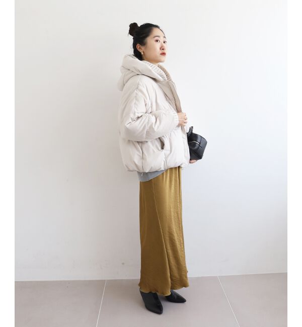  「プリーツレイヤードフードショートダウン」|ダウン|