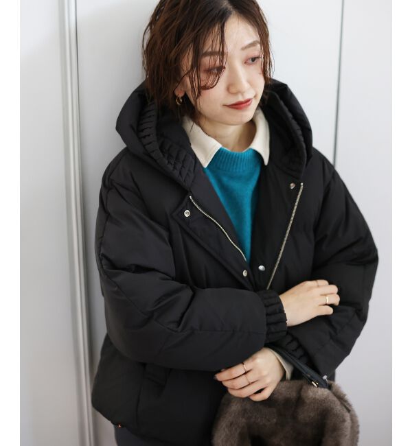  「プリーツレイヤードフードショートダウン」|ダウン|