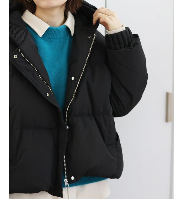  「プリーツレイヤードフードショートダウン」|ダウン|