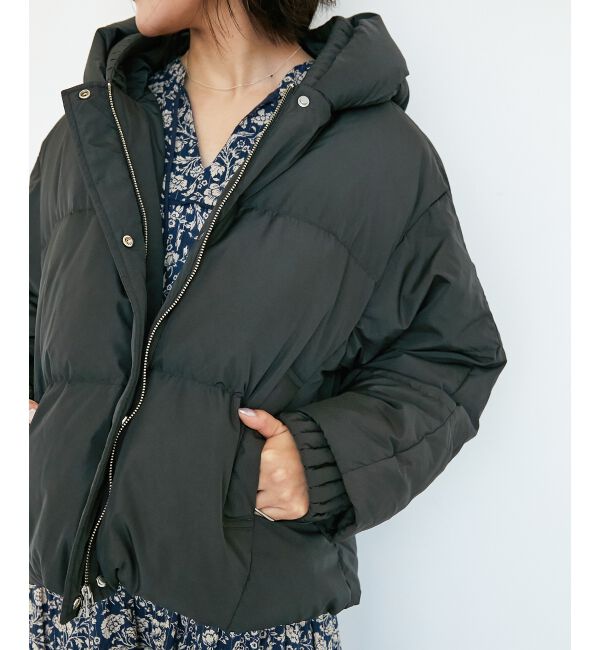  「プリーツレイヤードフードショートダウン」|ダウン|