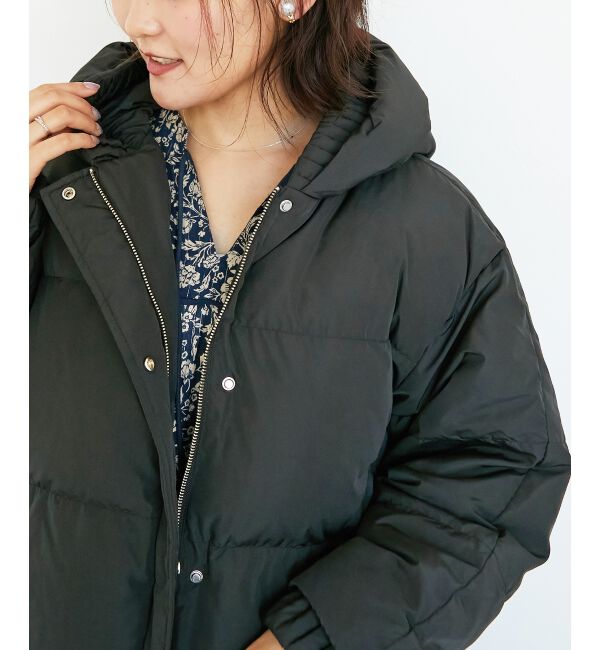  「プリーツレイヤードフードショートダウン」|ダウン|