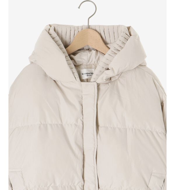  「プリーツレイヤードフードショートダウン」|ダウン|