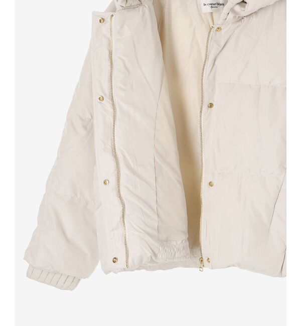  「プリーツレイヤードフードショートダウン」|ダウン|