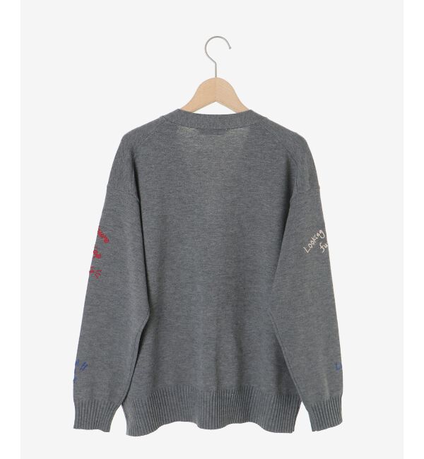  「《手洗い可能》TORRAZZO DONNA エンブロイダリーニットカーデ」|カーディガン|