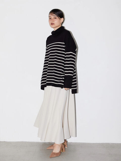  「パチパチしにくいハイネックBIGニットプルオーバー」|ニット・セーター|