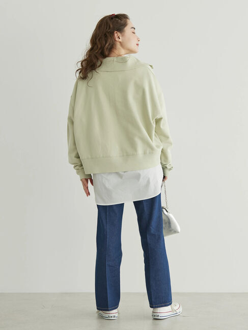  「SET ハーフZIPスウェット+シャツテールプルオーバー」|Tシャツ・カットソー|