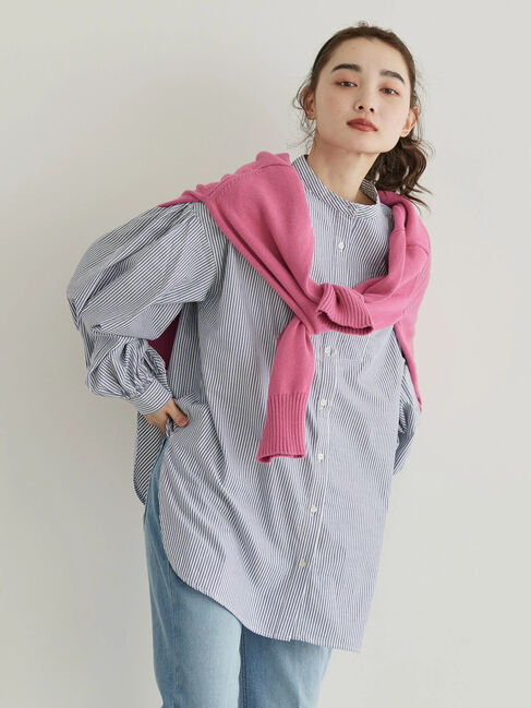 AMERICAN HOLIC「SET　ニットベスト+ボリュームスリーブシャツ」|ニット・セーター|