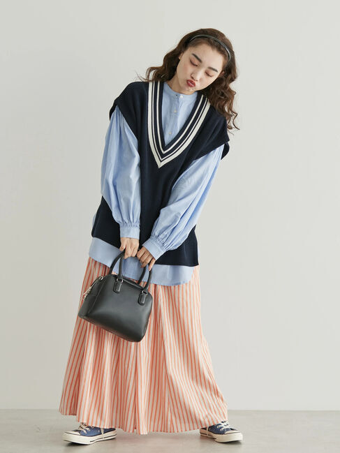 AMERICAN HOLIC「SET　ニットベスト+ボリュームスリーブシャツ」|ニット・セーター|