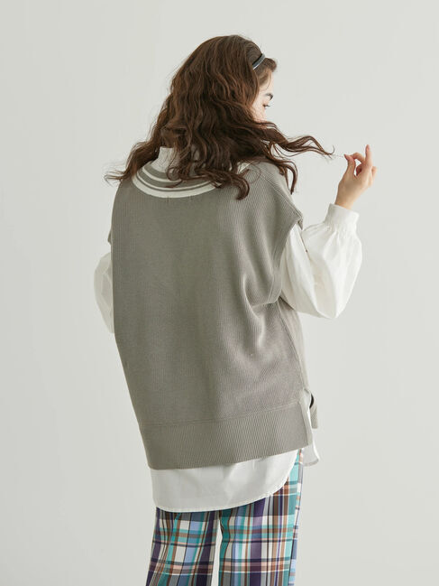 AMERICAN HOLIC「SET　ニットベスト+ボリュームスリーブシャツ」|ニット・セーター|