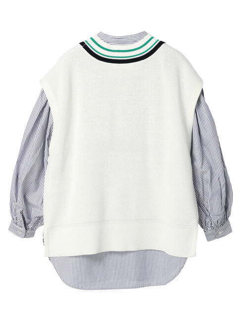 AMERICAN HOLIC「SET　ニットベスト+ボリュームスリーブシャツ」|ニット・セーター|