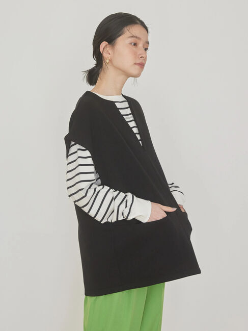  「SET ポンチベスト+カットプルオーバー」|Tシャツ・カットソー|