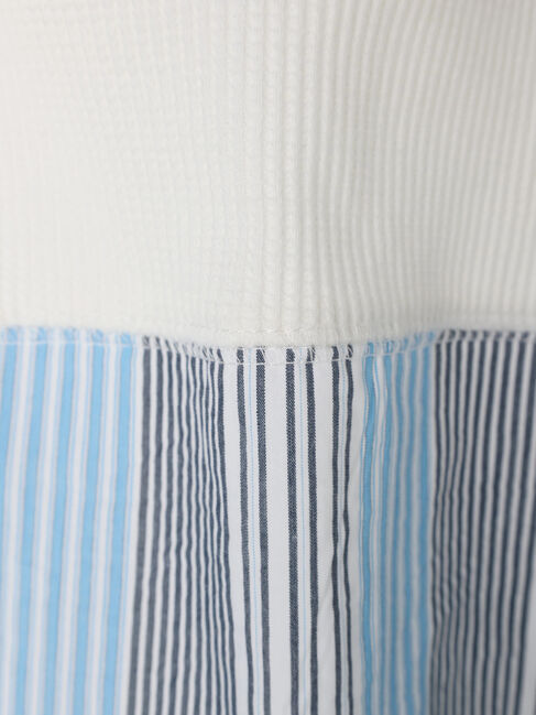  「ドッキングストライプワッフルプルオーバー」|Tシャツ・カットソー|